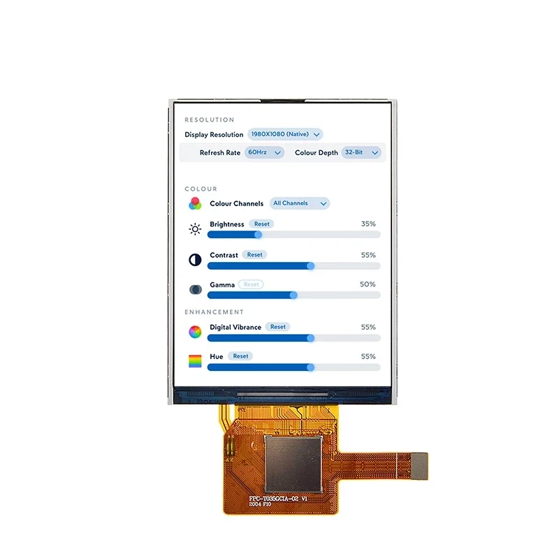 DS-T035GCIA-02 - 3.5" 480x640 MVA TFT LCD module